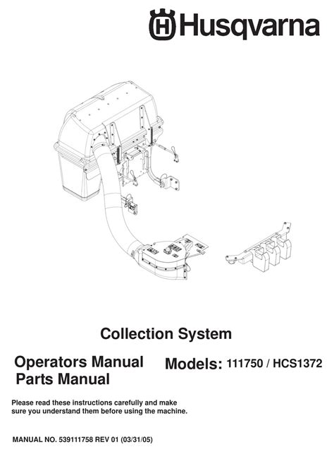 Husqvarna 111750 / HCS1372 Manual pdf manual